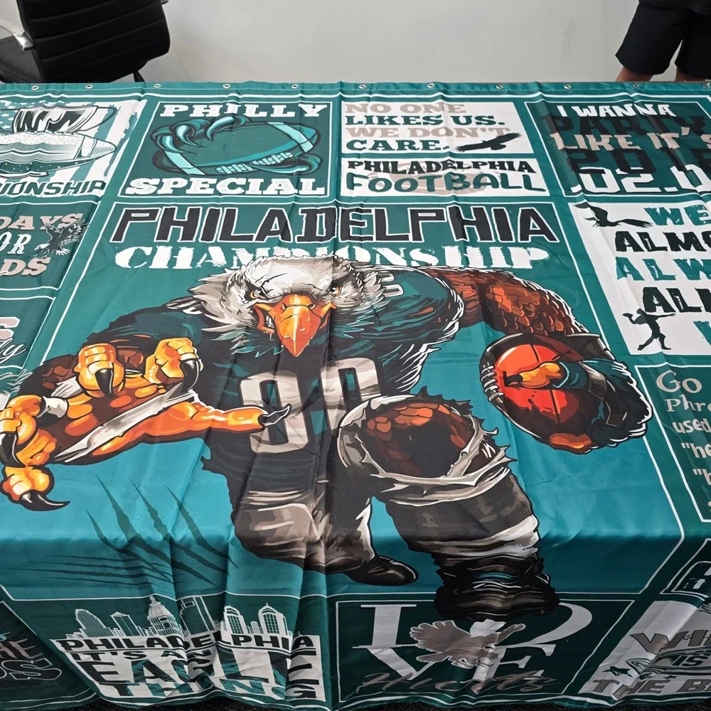 Philadelphia Eagles Fan Banner Large 71x71 Wall Flag Philly Gameday Decor